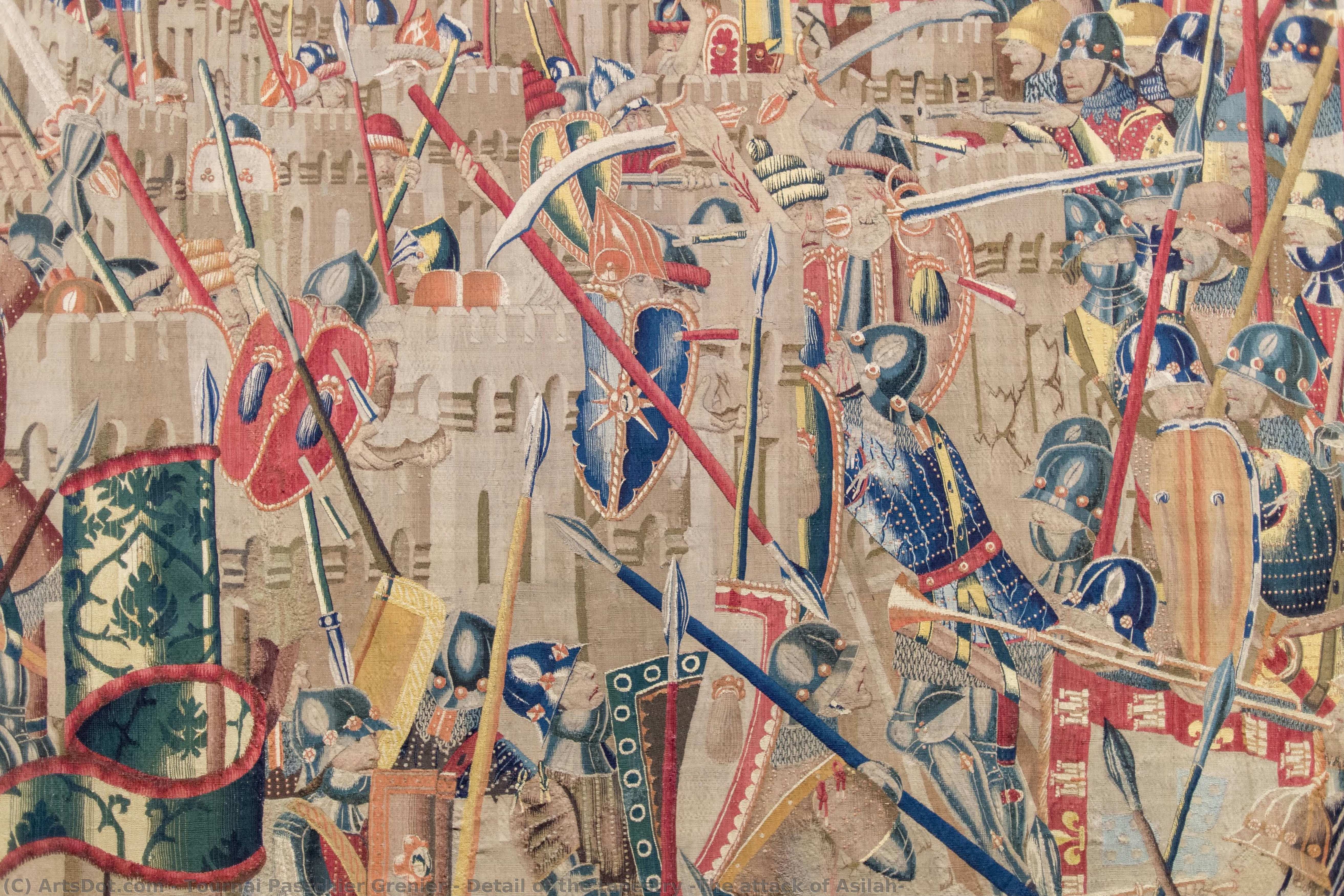 Detail Of The Tapestry “the Attack Of Asilah” — Tournai Passchier Grenier