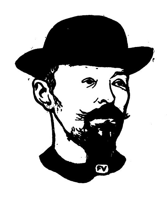 Portrait Of Belgian Symbolist Poet Max Elskamp — Félix Vallotton