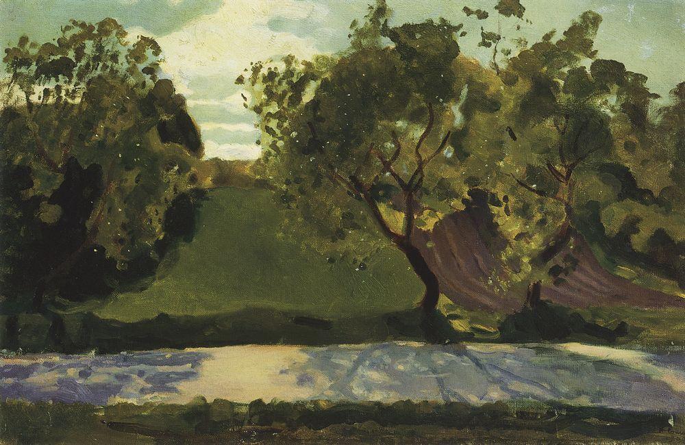 Green Slope On The Road. Martyshkino — Konstantin Andreevic Somov