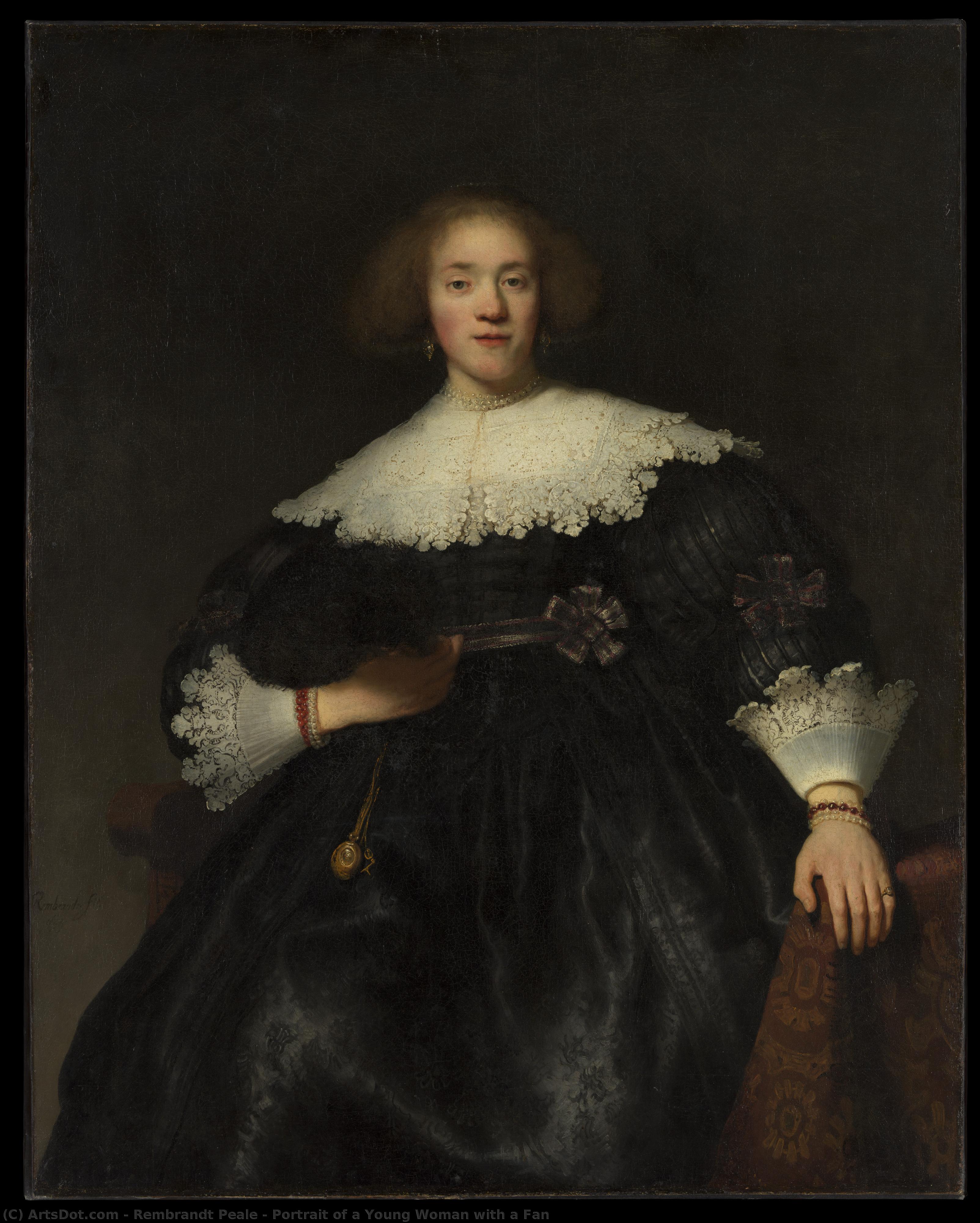 Retrato De Una Joven Con Un Ventilador — Rembrandt Peale