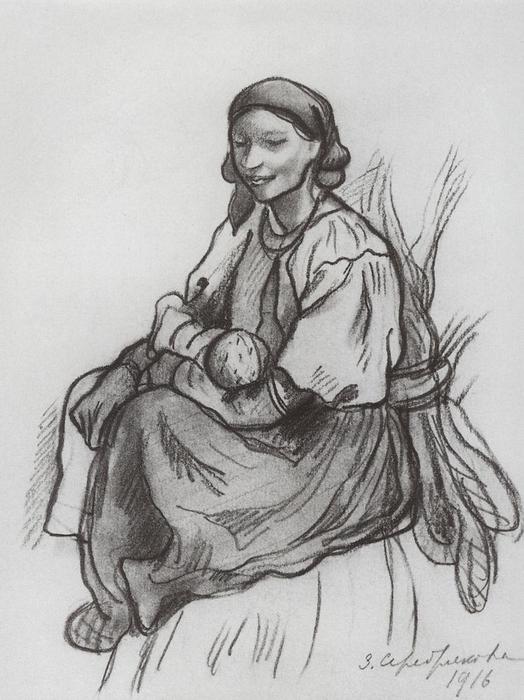 A Peasant Woman With A Child — Zinaida Serebriakova
