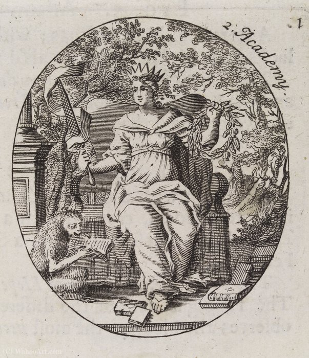 Plate Illustrating A Personification Of 'academy' — Cesare Ripa