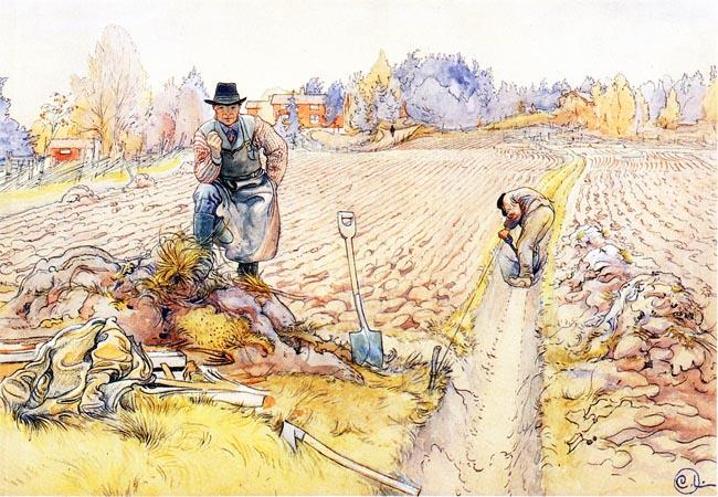 Ditch Digging — Carl Larsson
