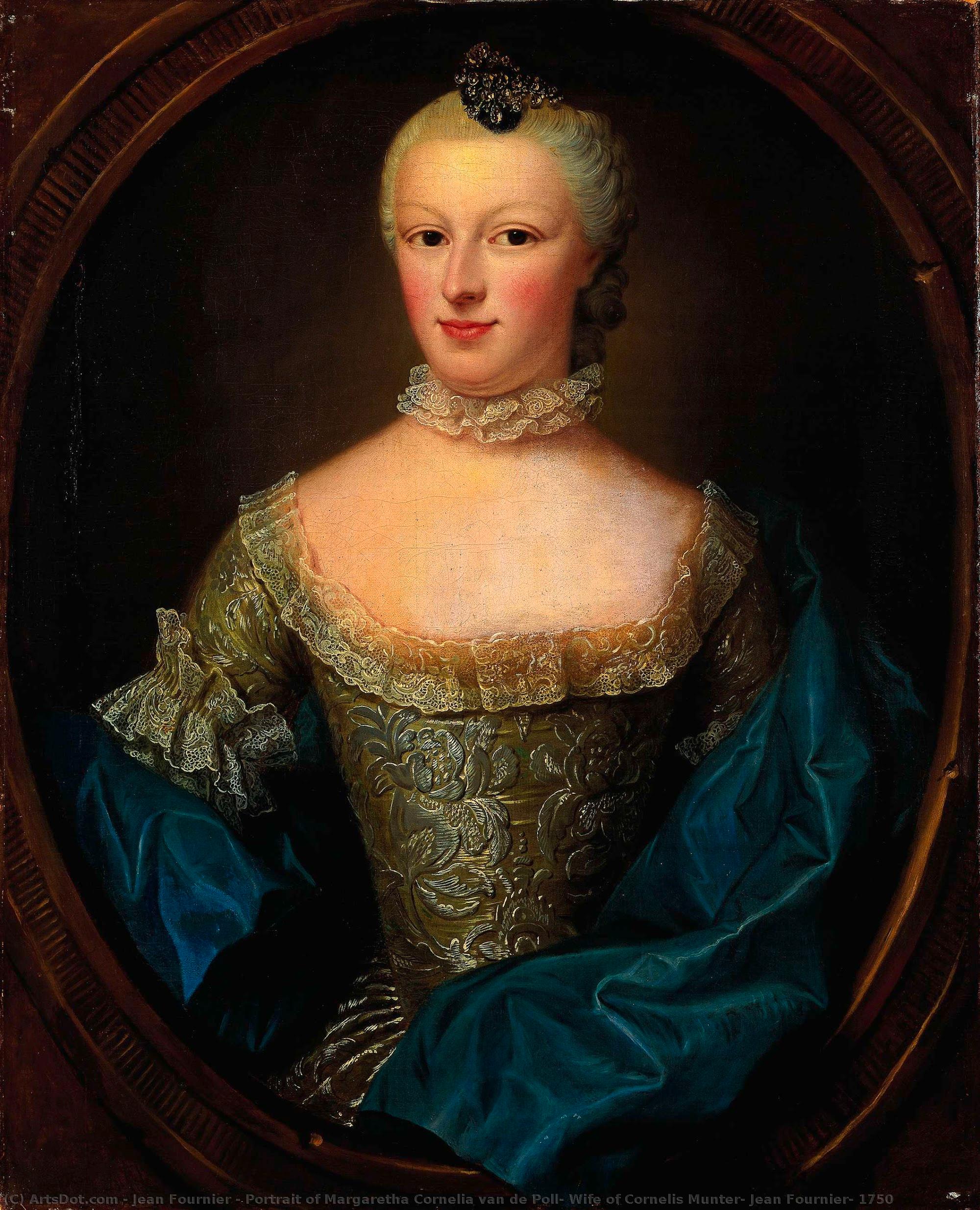 Portrait Of Margaretha Cornelia Van De Poll, Wife Of Cornelis Munter, Jean Fournier, 1750 — Jean Fournier