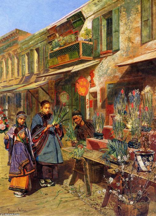 New Year,s Day In San Francisco,s Chinatown — Theodore Wores