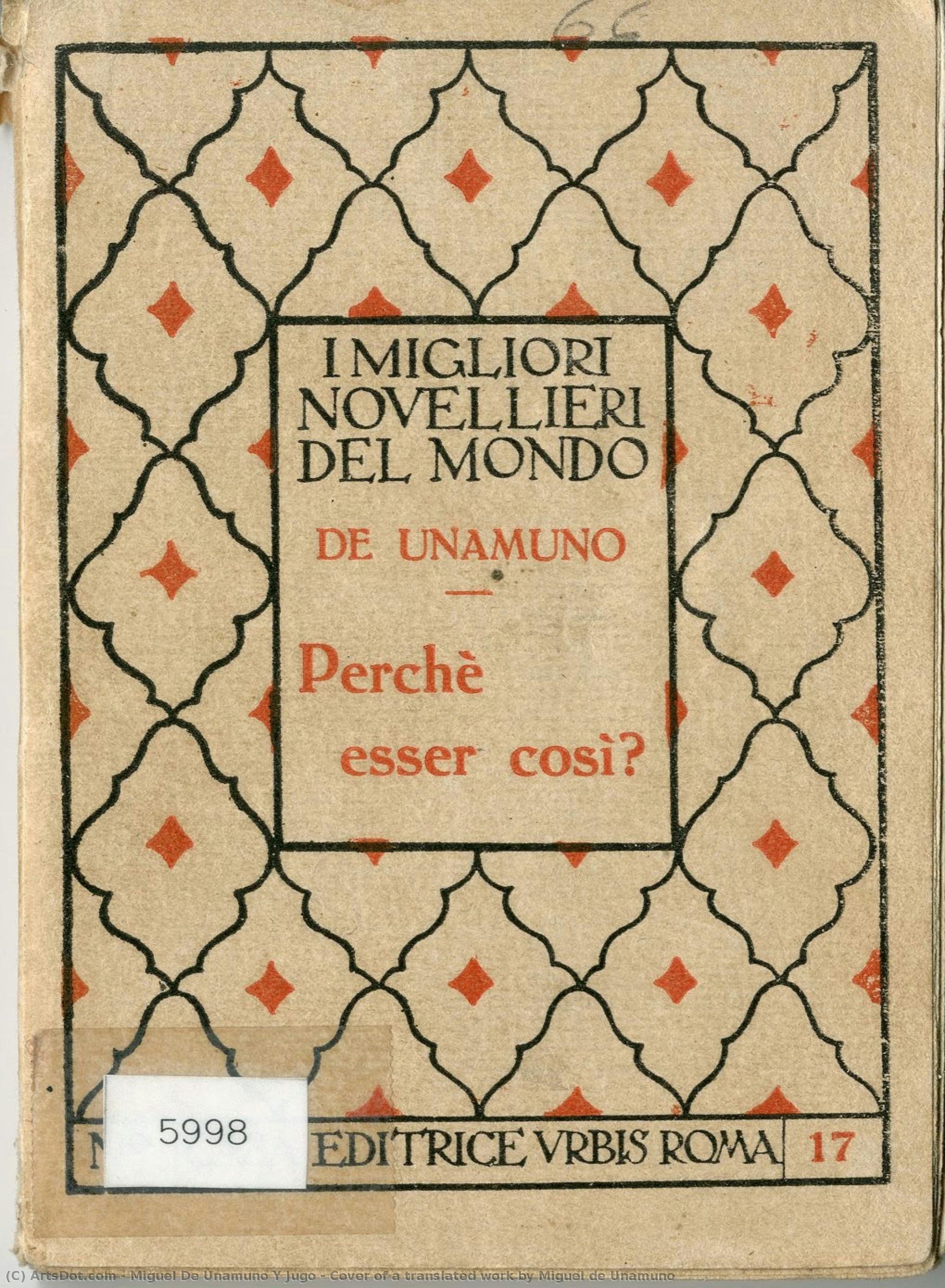 Cover Of A Translated Work By Miguel De Unamuno — Miguel De Unamuno