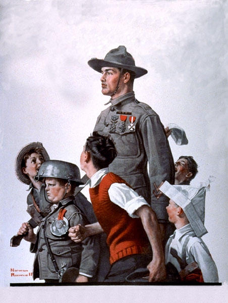 Soldier And Comrads — Norman Rockwell