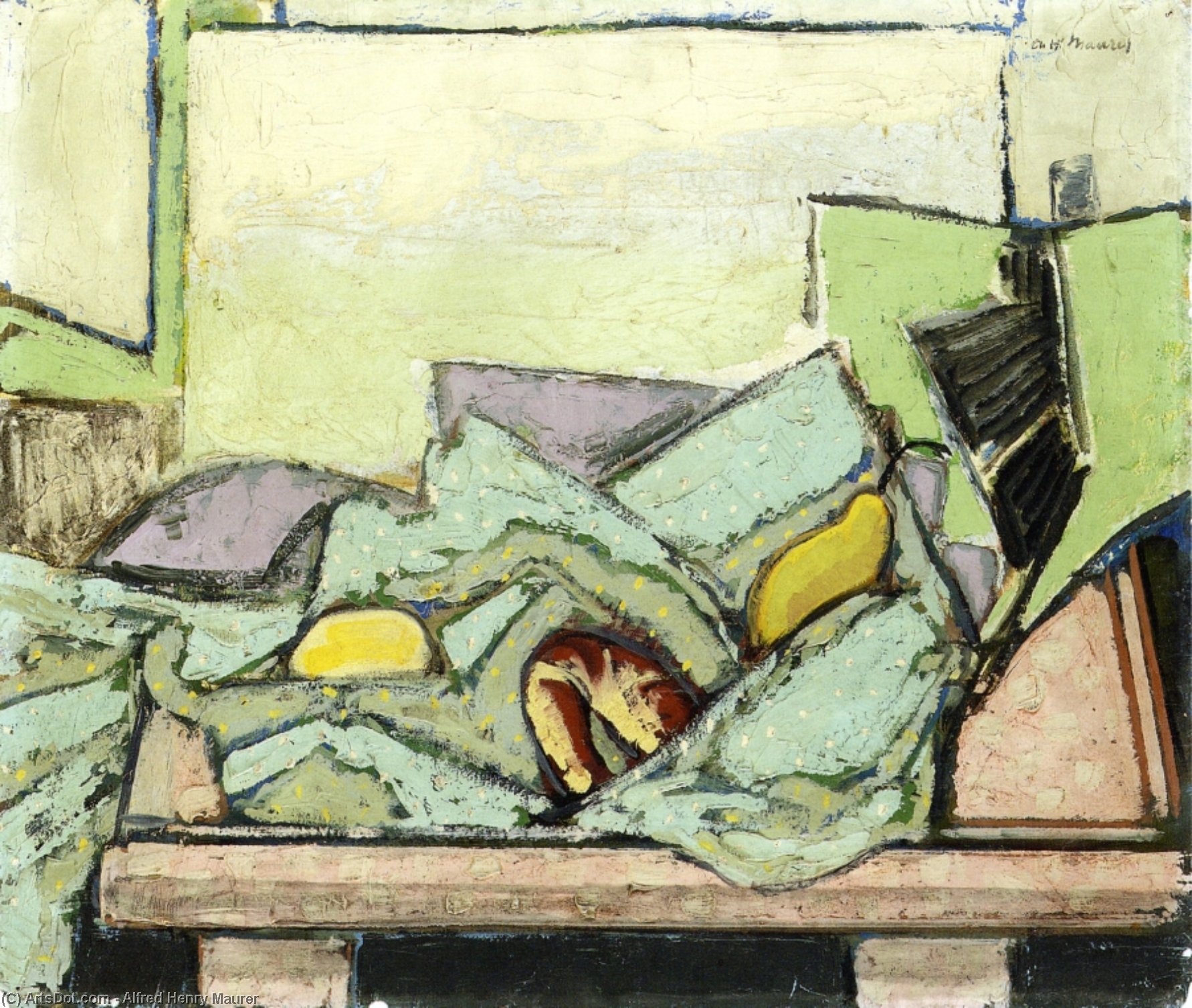 Still Life With Green Cloth — Alfred Henry Maurer