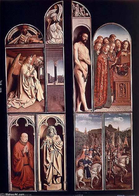 Left Panel From The Ghent Altarpiece — Hubert Van Eyck