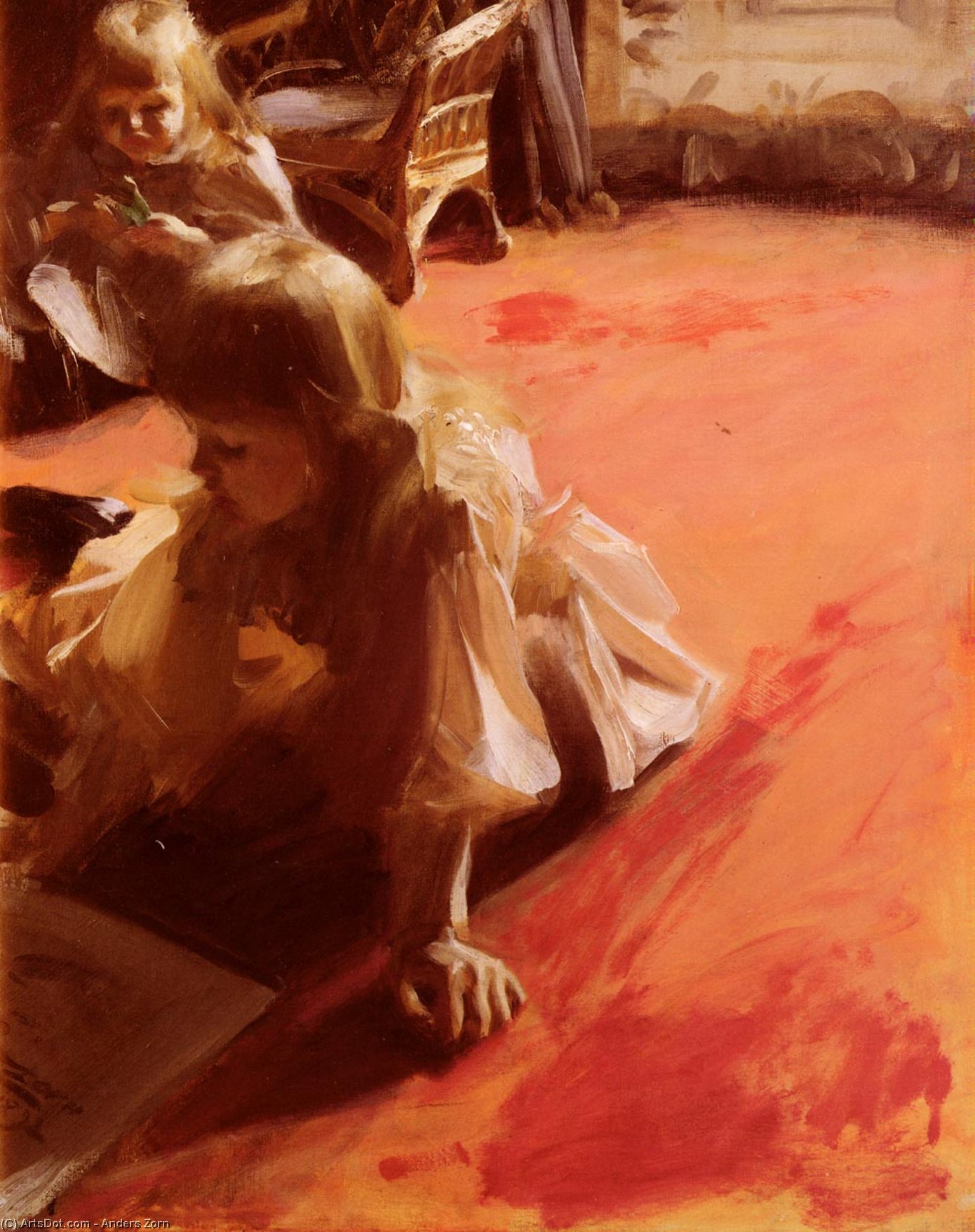 A Portrait Of The Daughters Of Ramon Subercasseaux — Anders Leonard Zorn