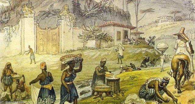 Washerwomen Orange River — Jean-baptiste Debret
