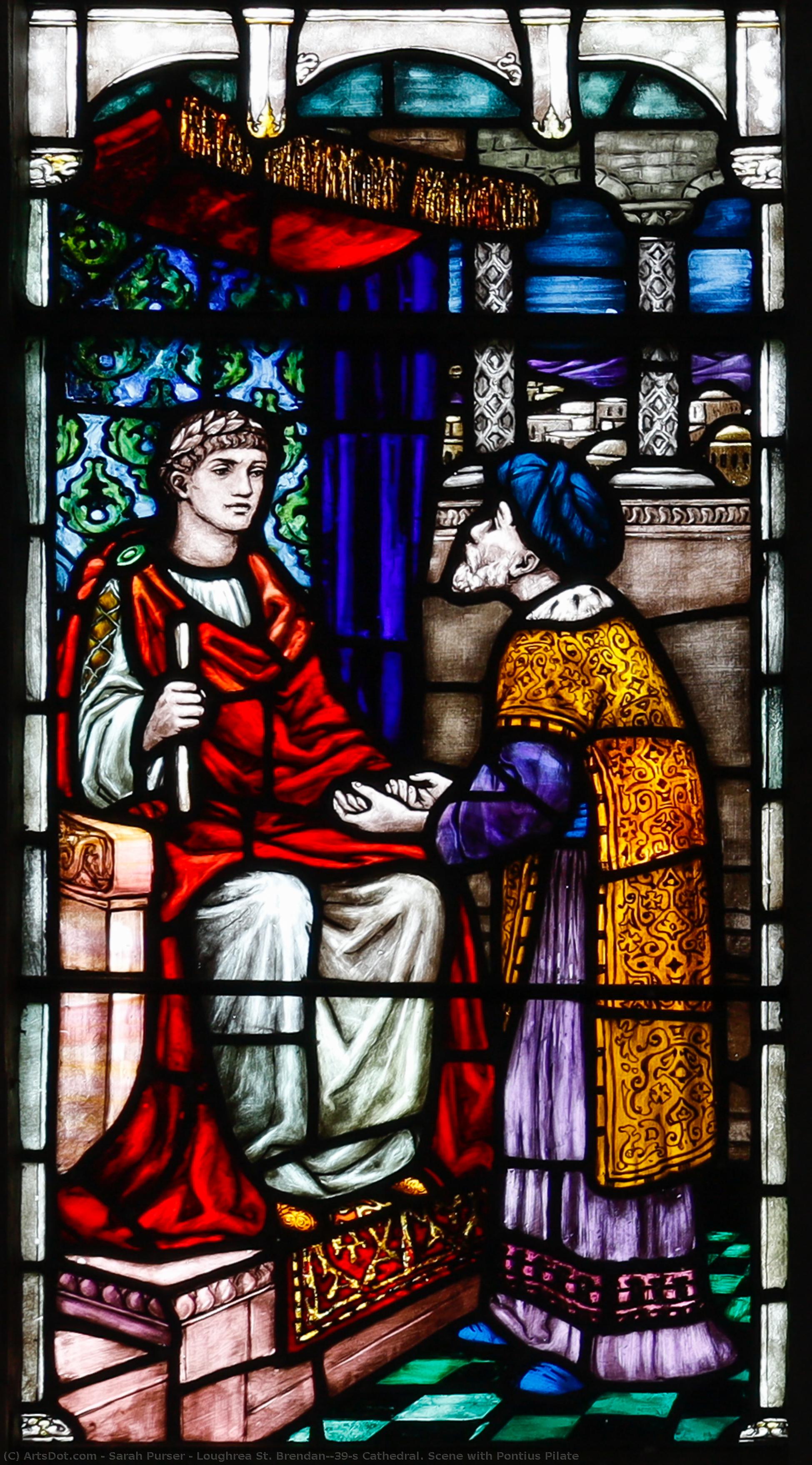 Loughrea St. Brendan's Cathedral. Scene With Pontius Pilate — Sarah Purser