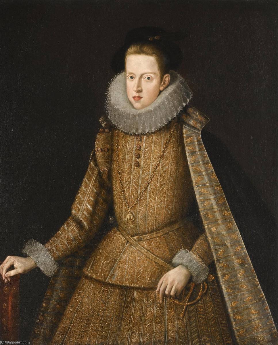 Portrait Of The Young Philip Iv, Three Quarter Length, Wearing A Feathered Cap And The Order Of The Golden Fleece — Rodrigo De Villandandro