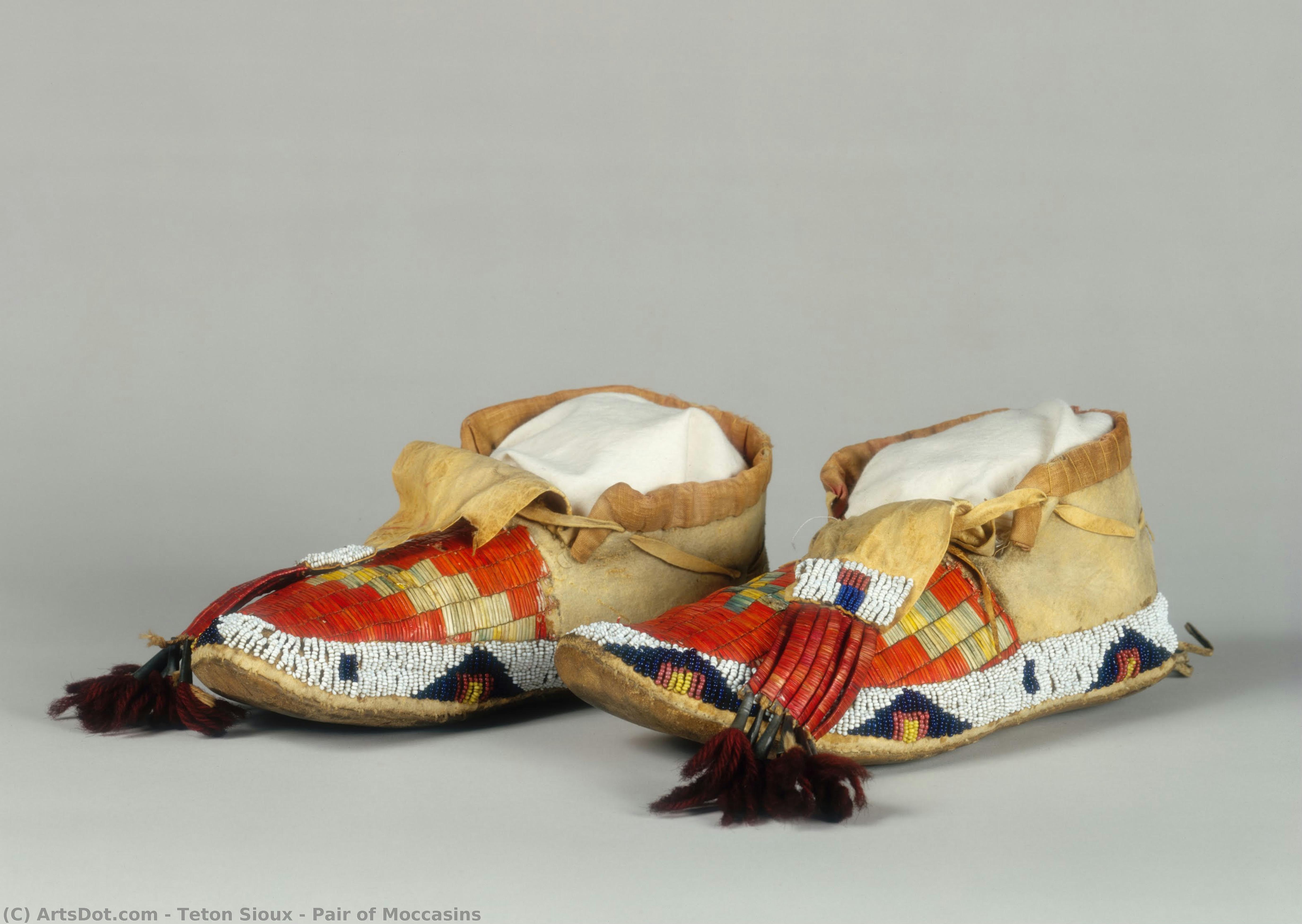 Pair Of Moccasins — Teton Sioux