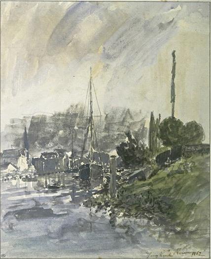 The Seine At Rouen — Johan Barthold Jongkind