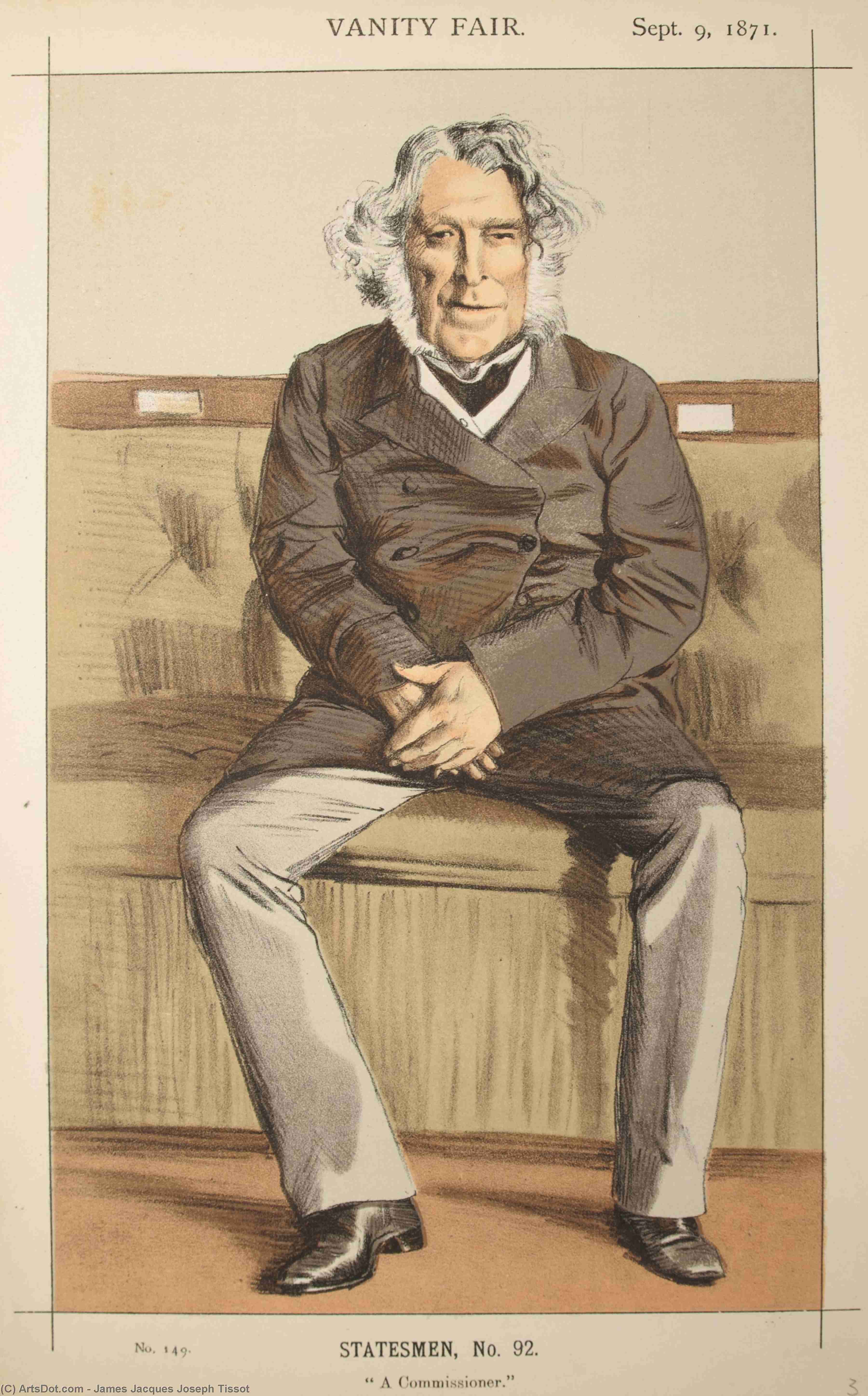 Statesmen No.920 Caricature Of The Rt Hon Russell Gurney — Jacques Joseph Tissot