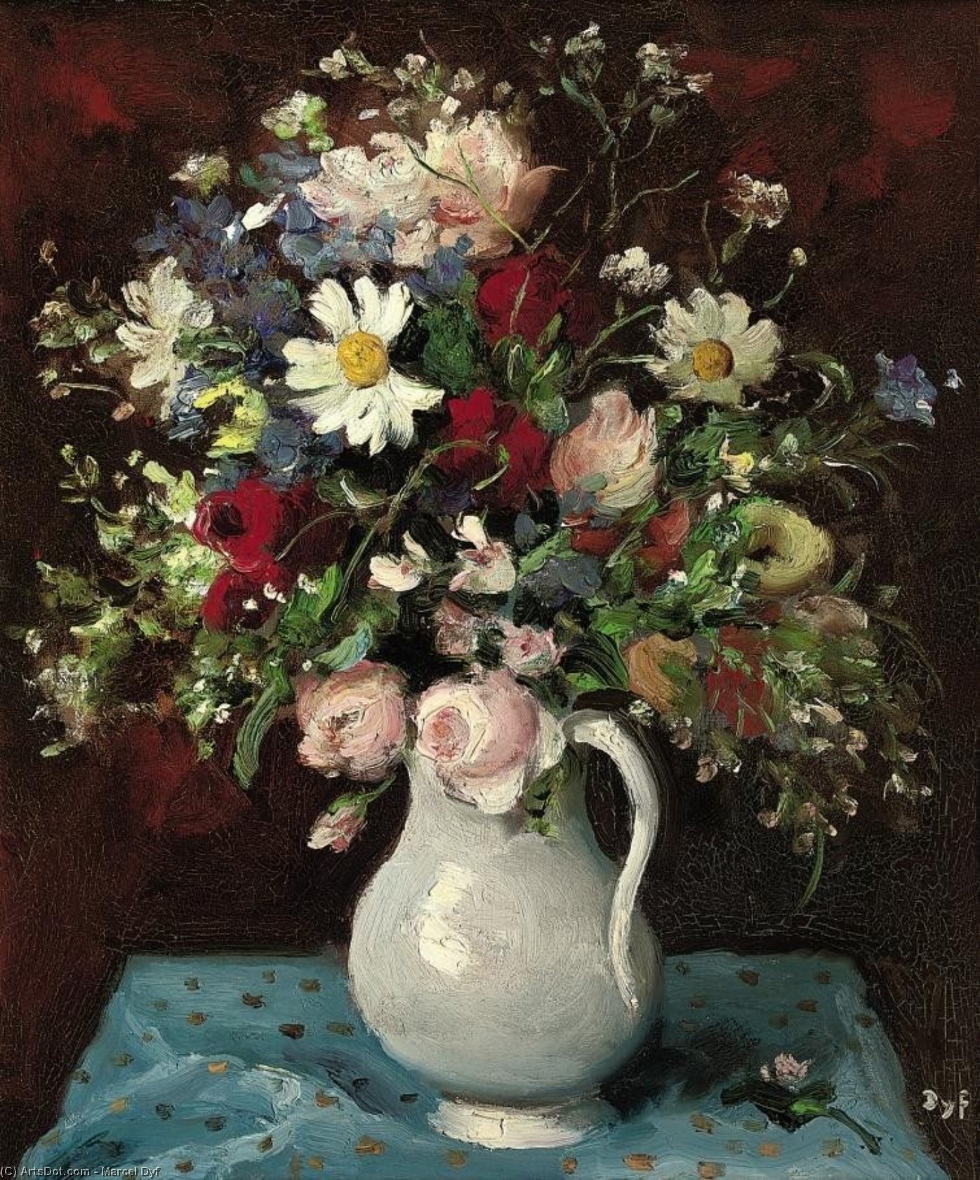Flowers In A White Jug, (1965) — Марсель Диф