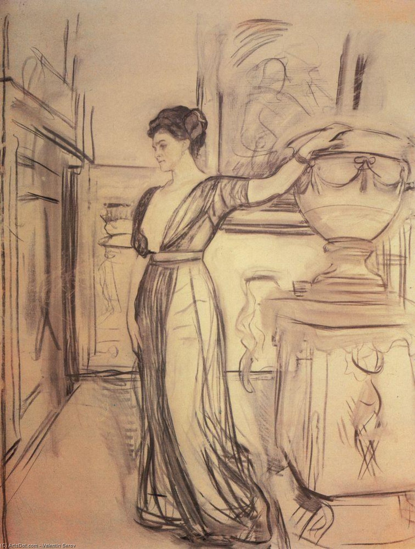 Portrait Of Princess Polina Shcherbatova — Valentin Alexandrovich Serov