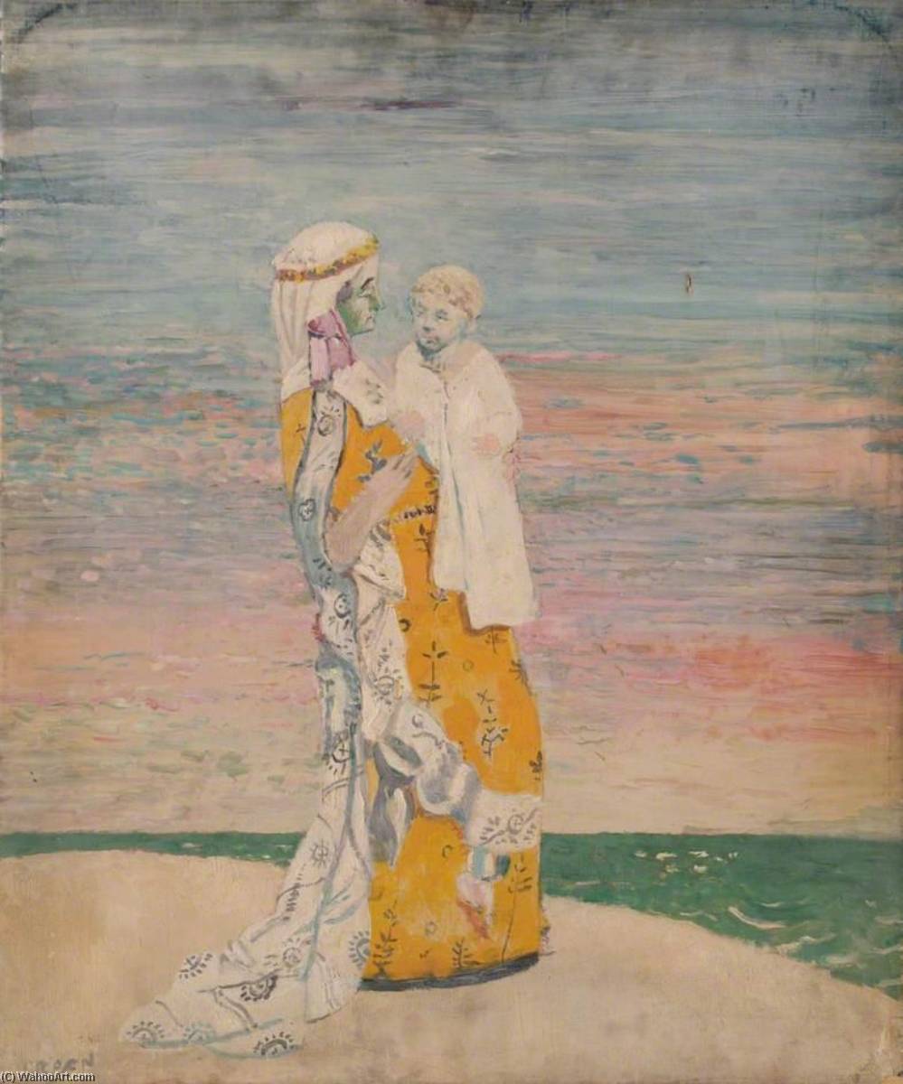 Mother And Child On The Beach — Sir William Newenham Montague Orpen