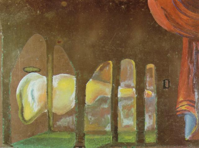 Great Tapeworm Masturbator, Appears Behind Arcades, 1981 — Salvador Dalí