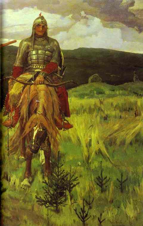 Detalle De Los Tres Guerreros (tree Bogatyrs. Detail) — Victor Vasnetsov