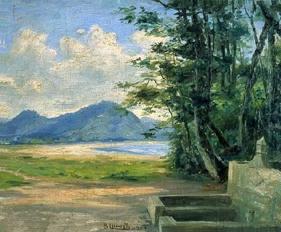 Português Vista Da Praia De São Vicente — Benedito Calixto