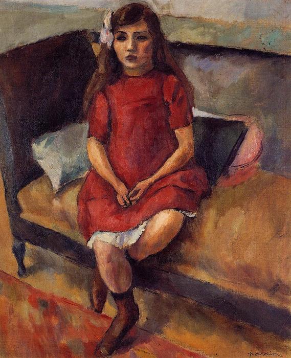 Young Girl In Red — Julius Mordecai Pincas