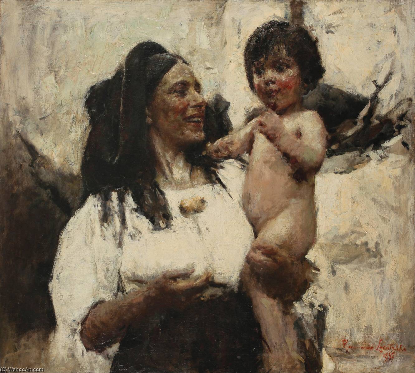 Erminia And Little Angel — Romualdo Frederico Locatelli