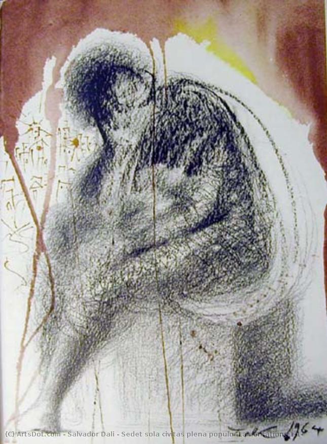 Sedet Sola Civitas Plena Populo (lamentations 1:1) — Salvador Dalí