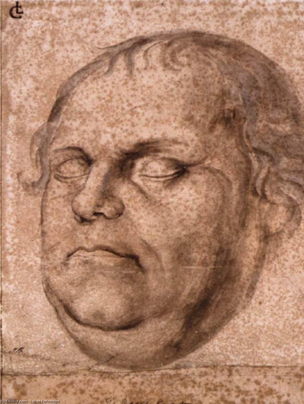 Portrait Sketch Of The Dead Martin Luther — Lukas Furtenagel