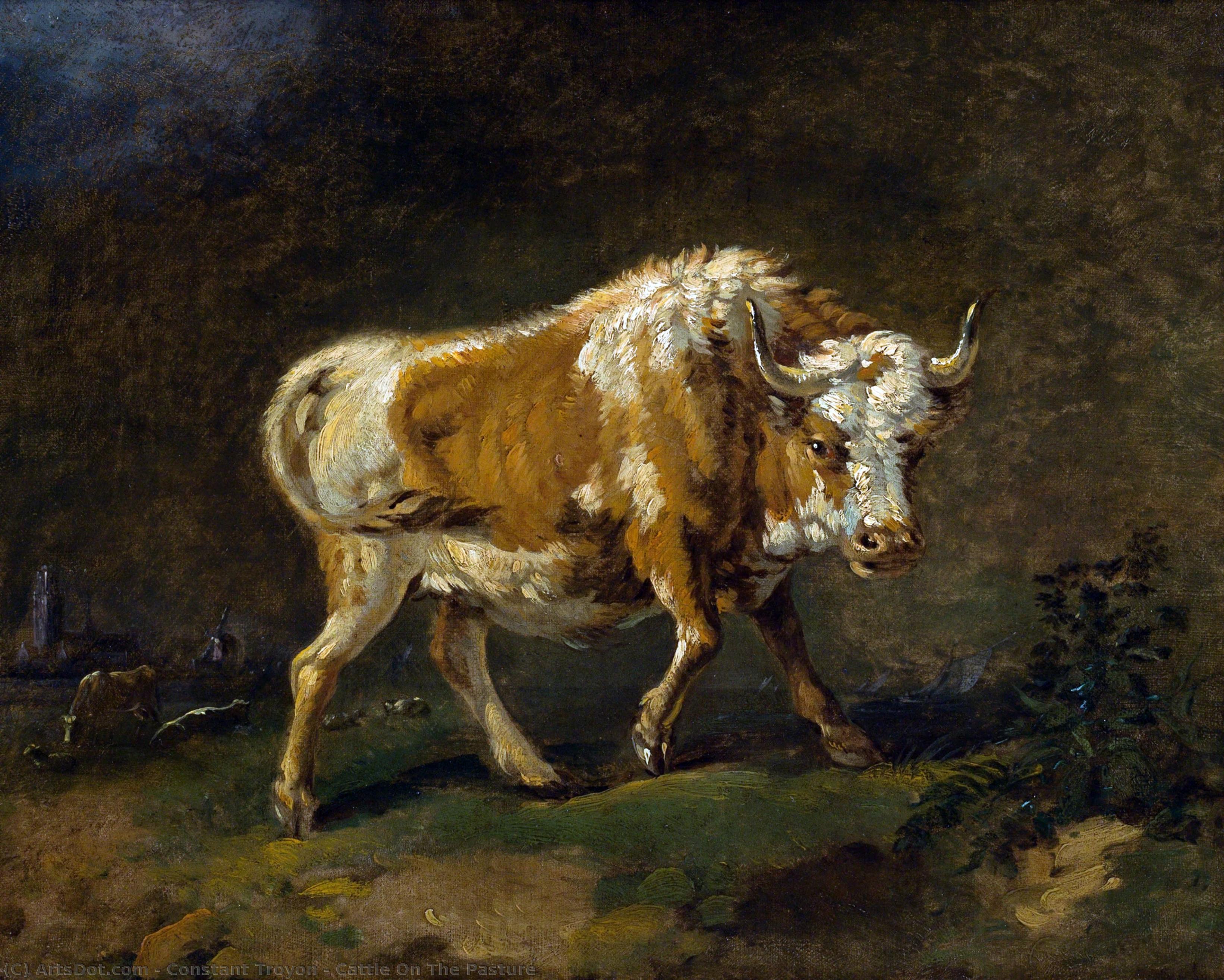 Cattle On The Pasture — Constant Troyon