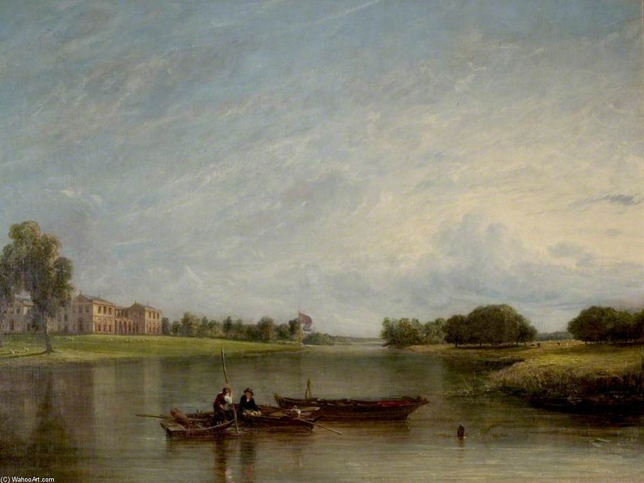 View Of The South And West Fronts Of Clumber House, Nottinghamshire — William Collins