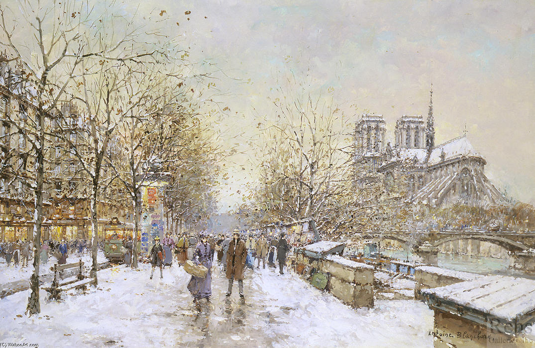 Winter In Paris, Notre Dame — Antoine Blanchard (marcel Masson)