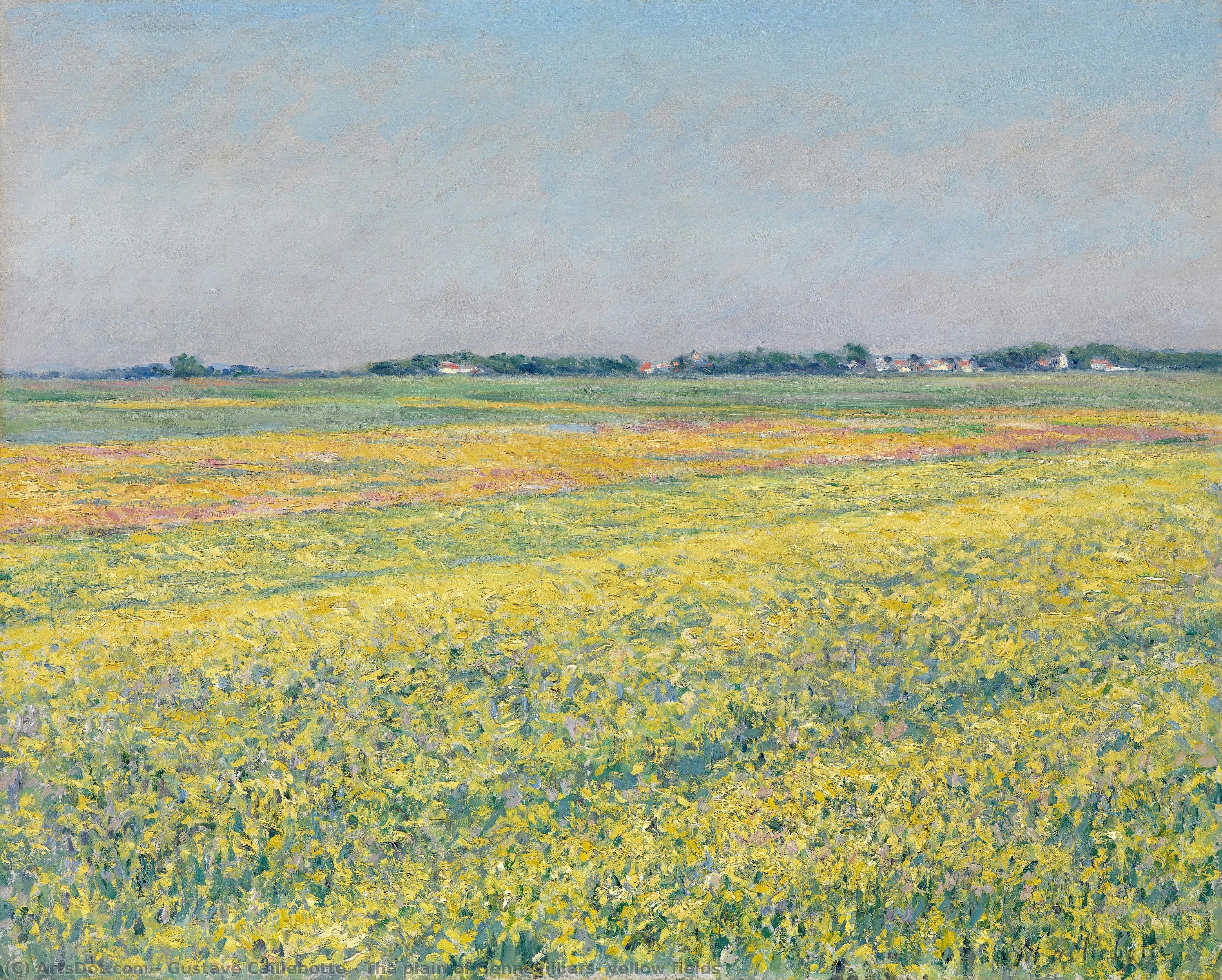 Die Ebene Von Gennevilliers, Gelbe Felder — Gustave Caillebotte