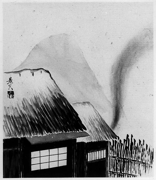 Cottage And Mountains — Shibata Zeshin