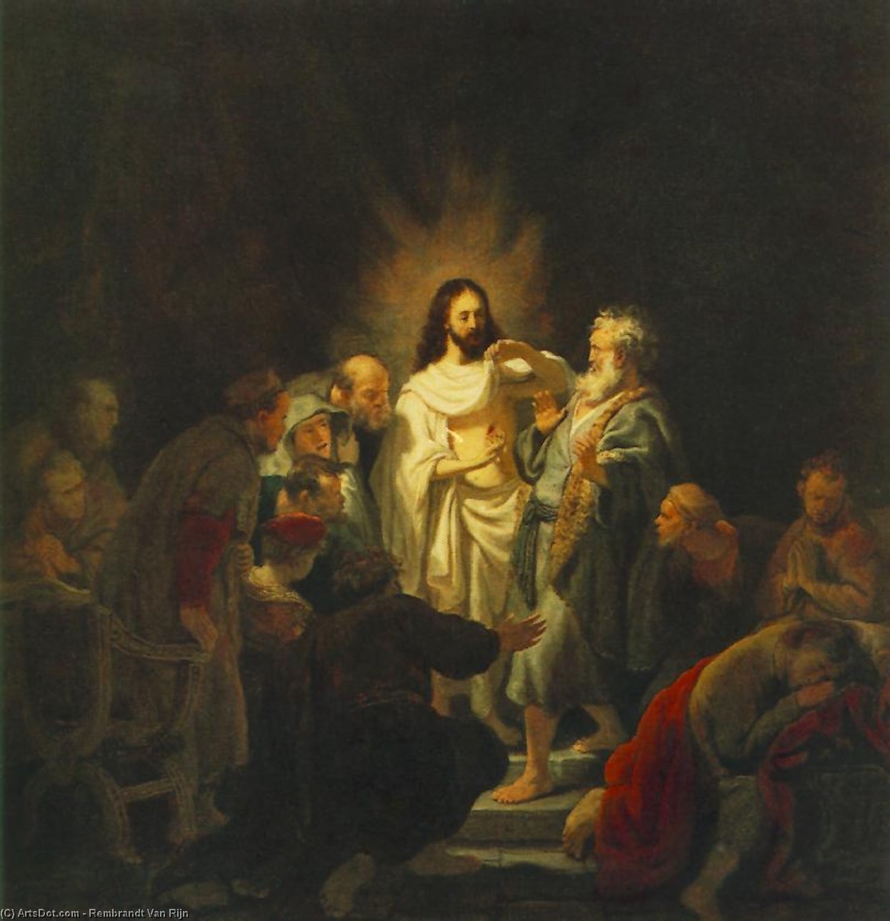 La Incredulidad De San Tomás - Museo Puschkin — Rembrandt Van Rijn