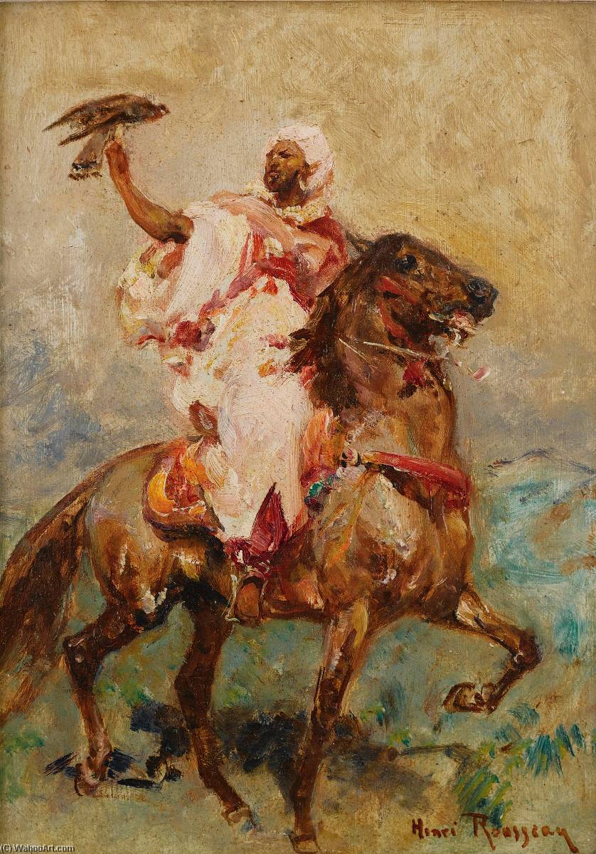 Two North Africans On Horseback A Pair Of Paintings — Henri Emilien Rousseau
