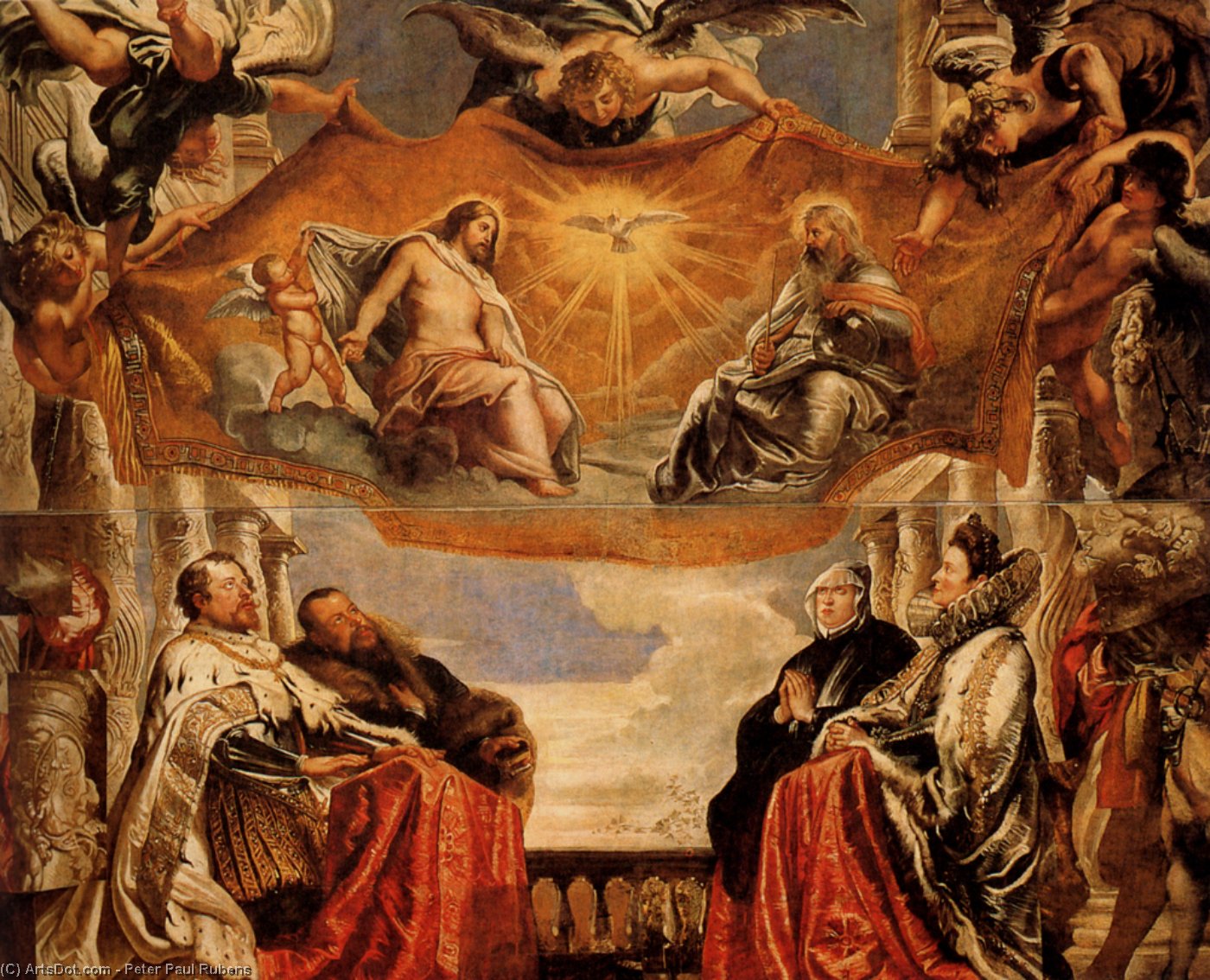 El Trono De Mantua Y Su Familia — Pedro Pablo Rubens