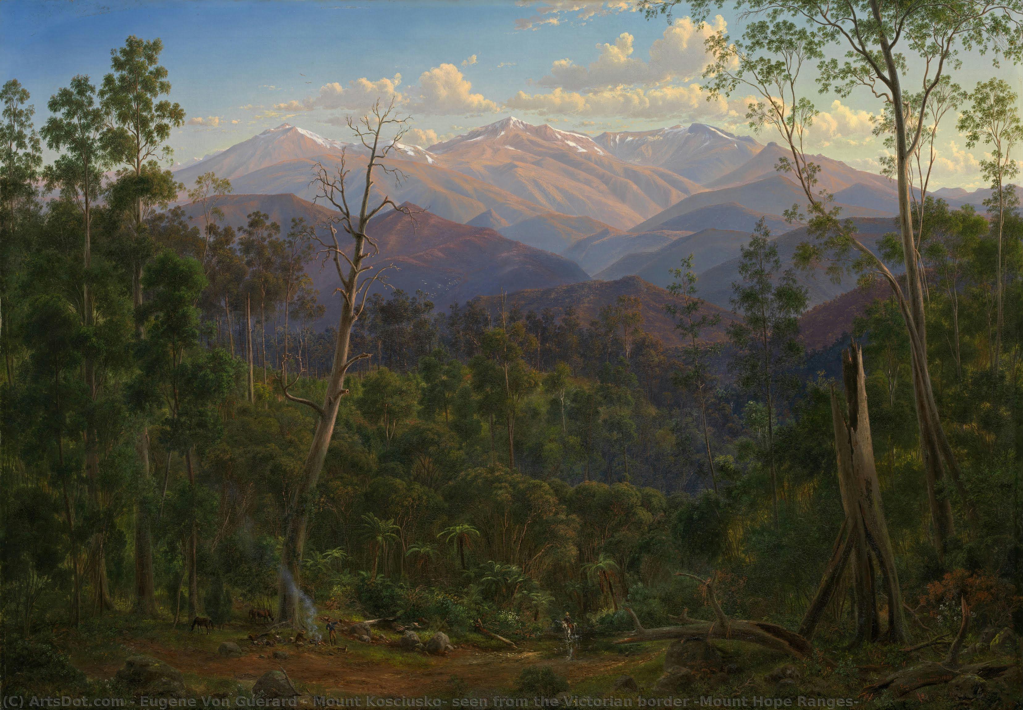 Mount Kosciusko, Seen From The Victorian Border (mount Hope Ranges) — Eugene Von Guérard