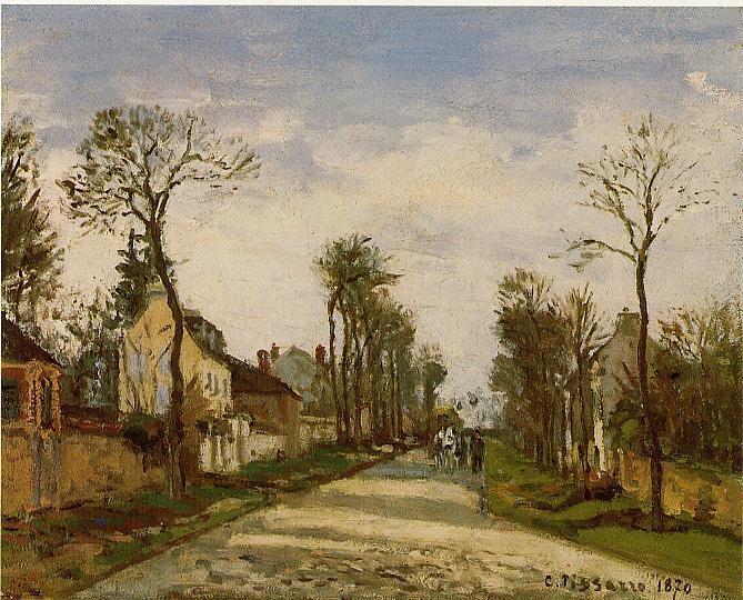 Die Straße Nach Versailles Bei Louveciennes — Camille Pissarro