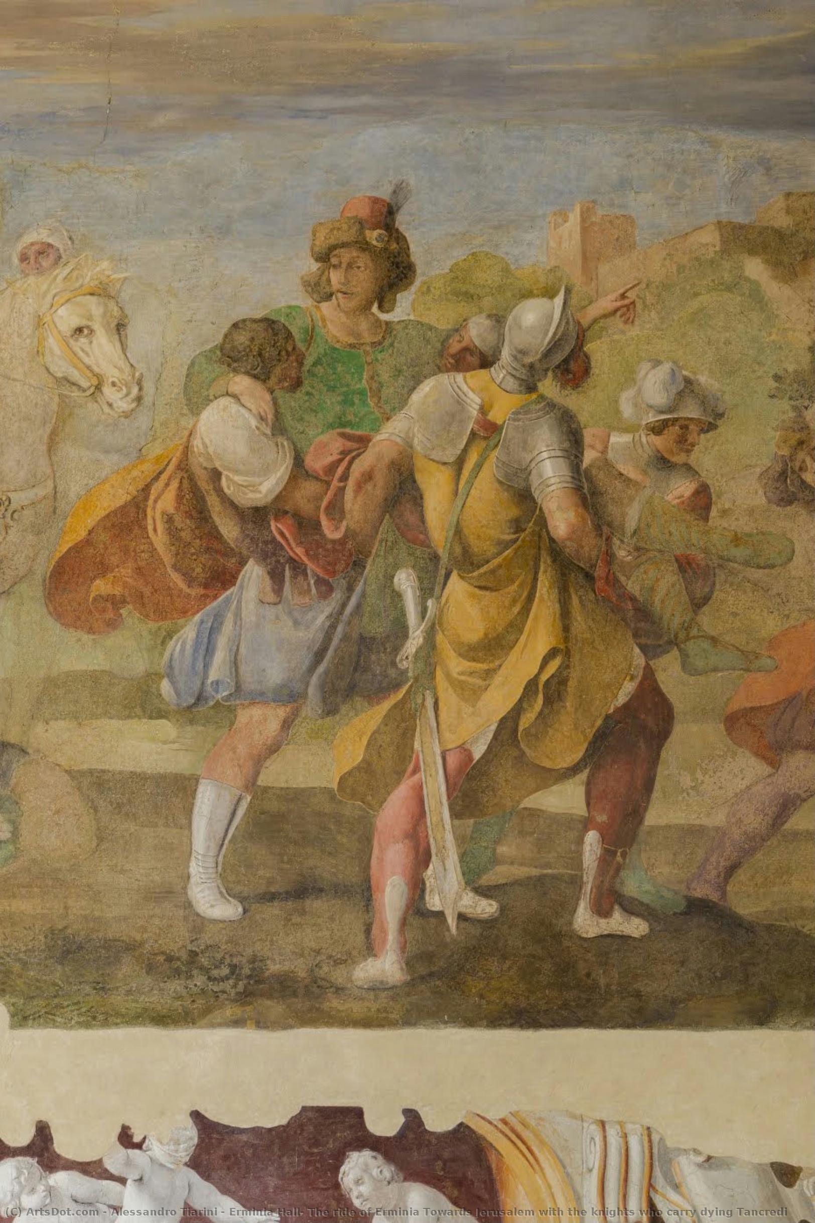 Erminia Hall: The Ride Of Erminia Towards Jerusalem With The Knights Who Carry Dying Tancredi — Alessandro Tiarini