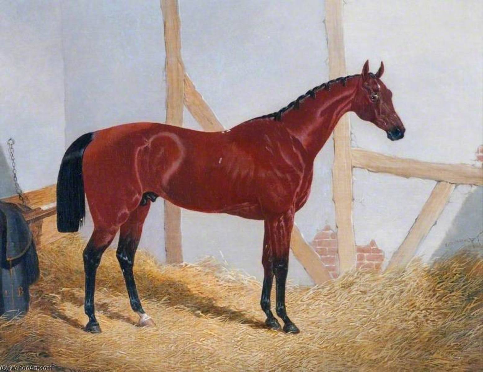 Mr John Bowes' Bay Colt 'cotherstone', By 'touchstone' Out Of 'emma', In A Loosebox — John Frederick Herring Ii