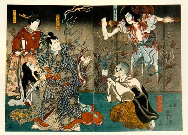 The Ghosts Of Togo And His Wife — Utagawa Kuniyoshi