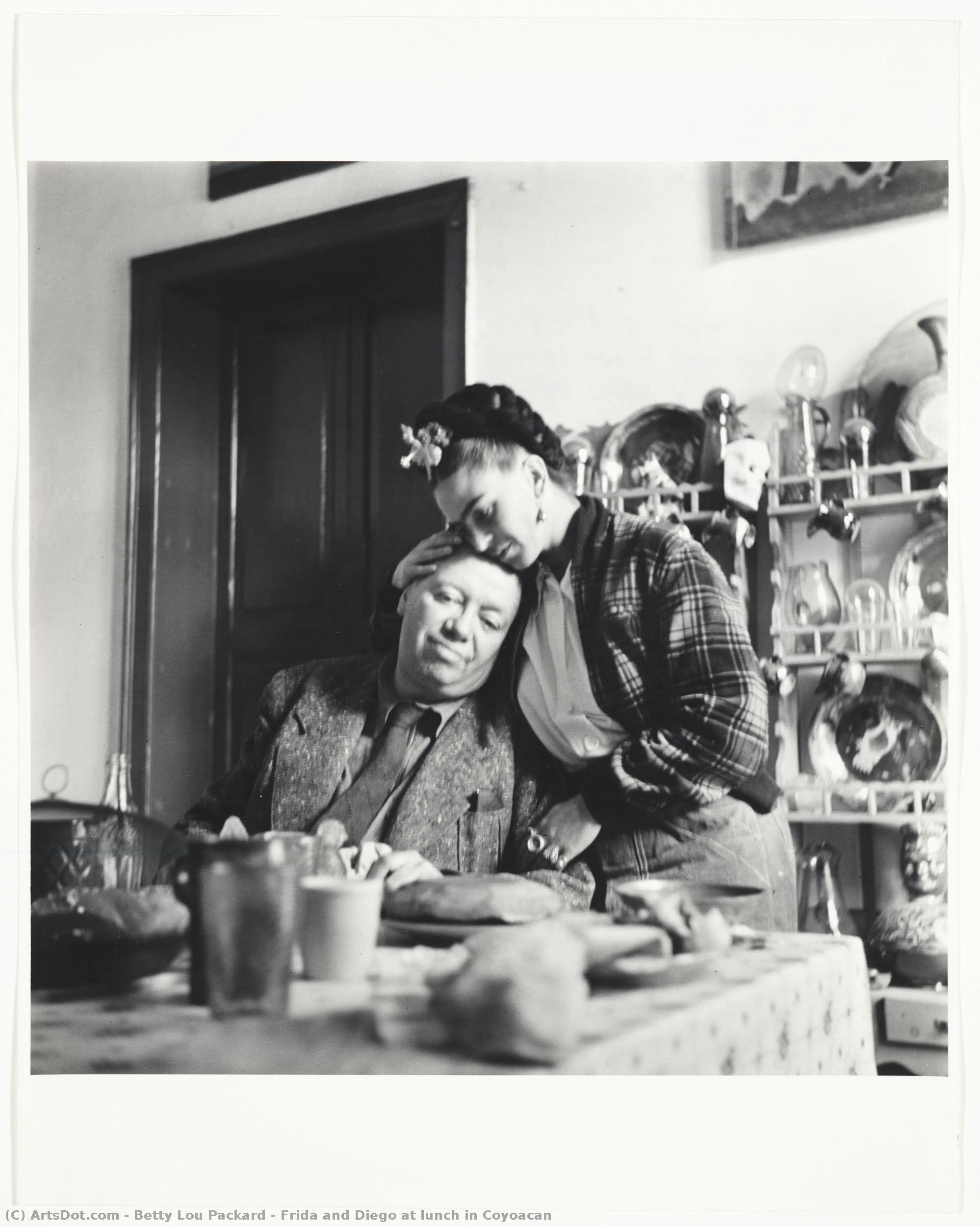 Frida And Diego At Lunch In Coyoacan — Betty Lou Packard