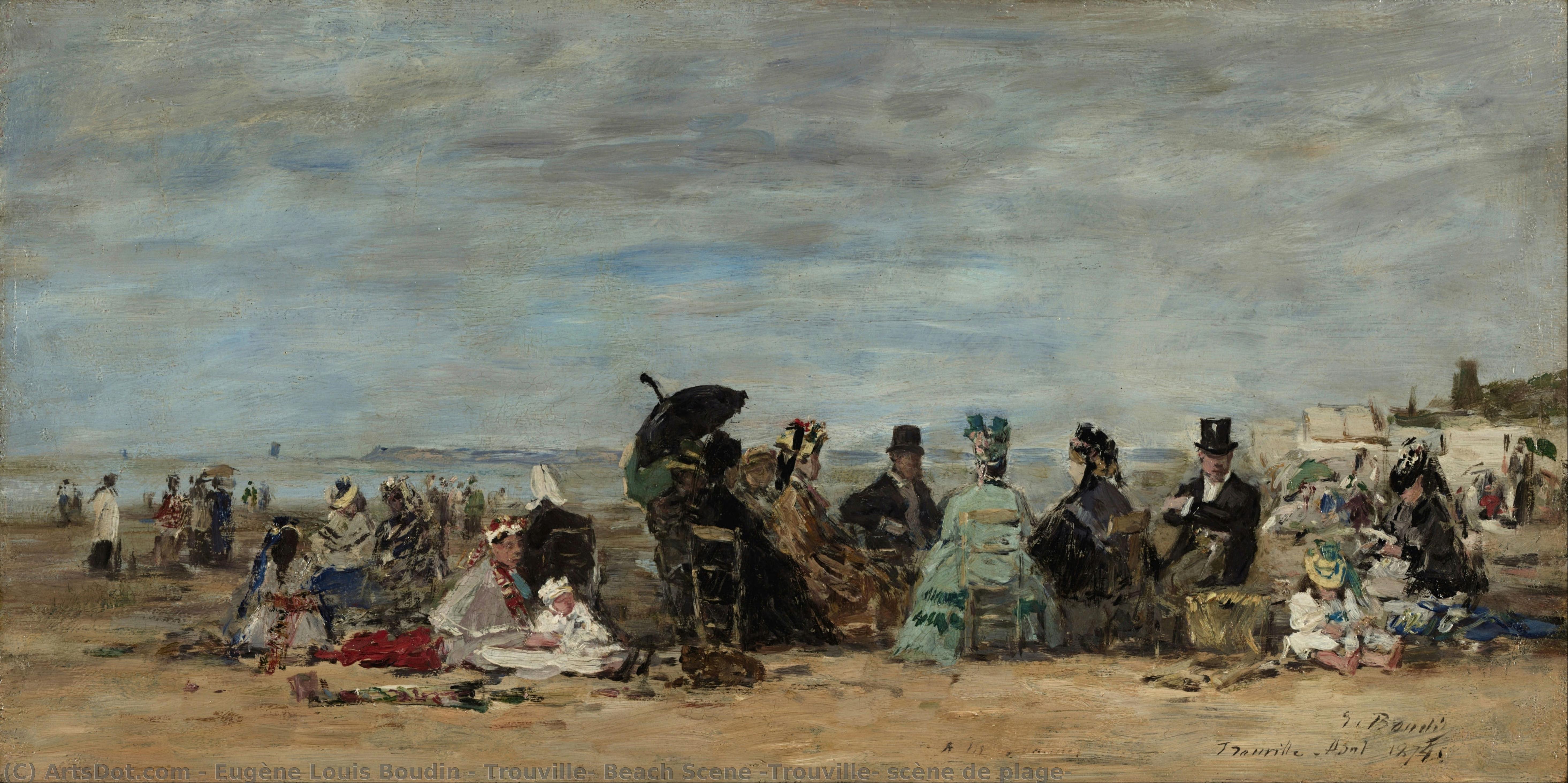 Trouville, Beach Scene (trouville, Scène De Plage) — Eugène Louis Boudin