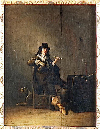 Les Cinq Sens, L'odorat Homme Fumant La Pipe — Palamedesz Anthonie (stevaerts)