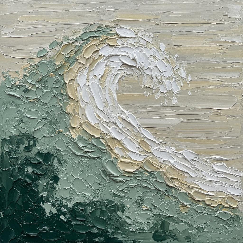 Aufsteigende Krone Aus Salbei Und Wald: Eine Monumentale Studie In Skulpturalem Impasto — David Moreau