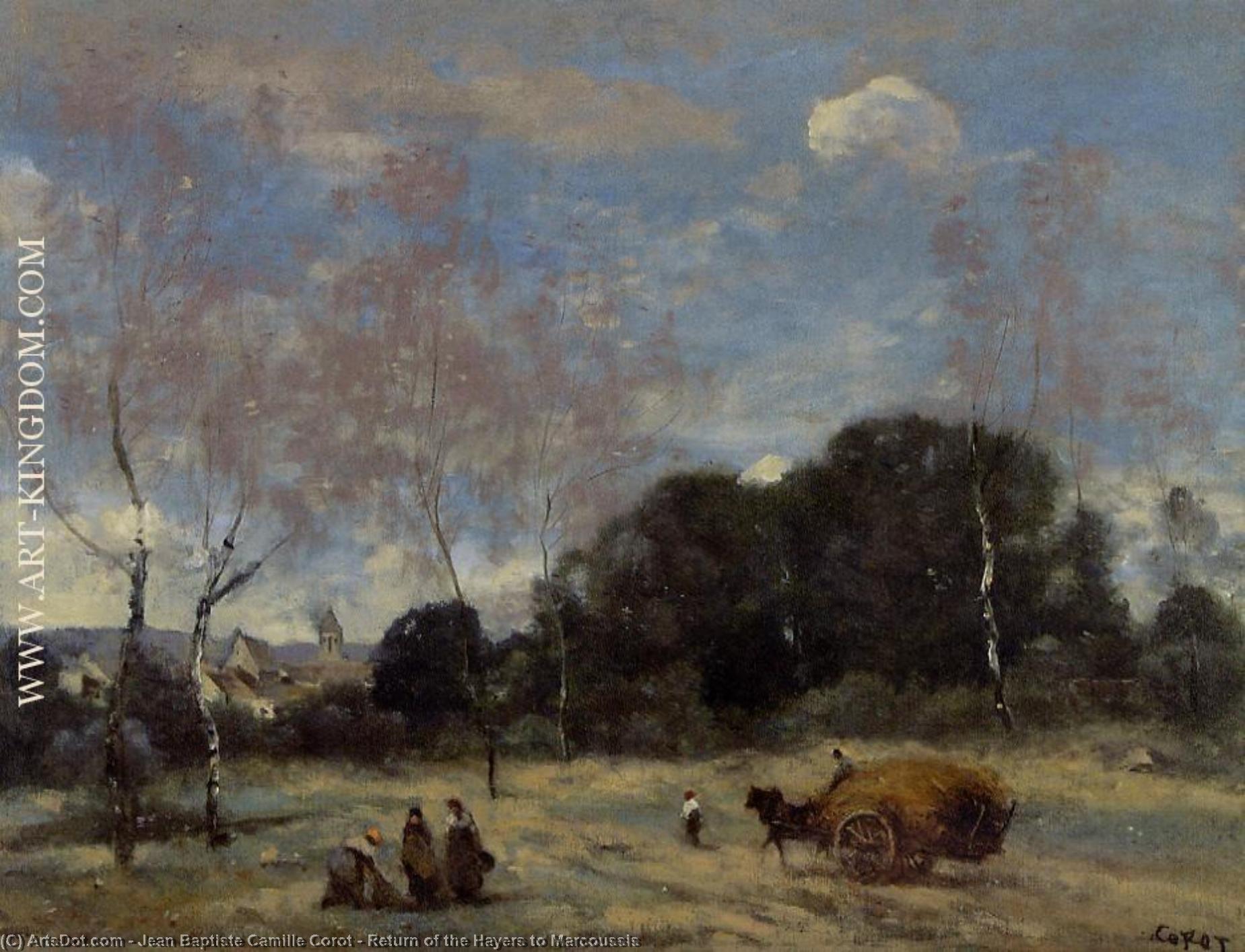 Return Of The Hayers To Marcoussis — Jean-baptiste-camille Corot