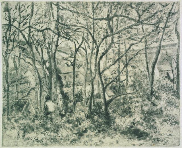 Wooded Landscape At The Hermitage — Camille Pissarro
