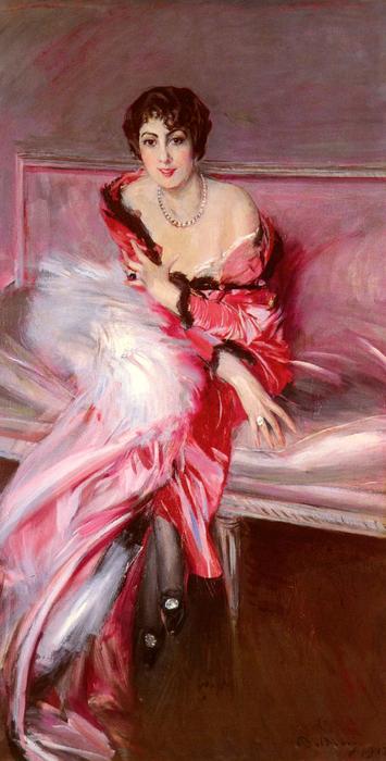 Portrait Of Madame Juillard In Red — Giovanni Boldini